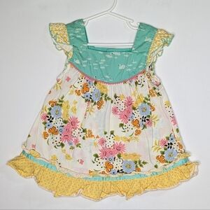 Matilda Jane Four Square Shabby Tunic Blue White Yellow Swan Mixed Print Top 6